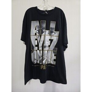 Tupac T Shirt All Eyez On Me 2XL NWT Hot Topic Black Graphic Tee Gold 2pac